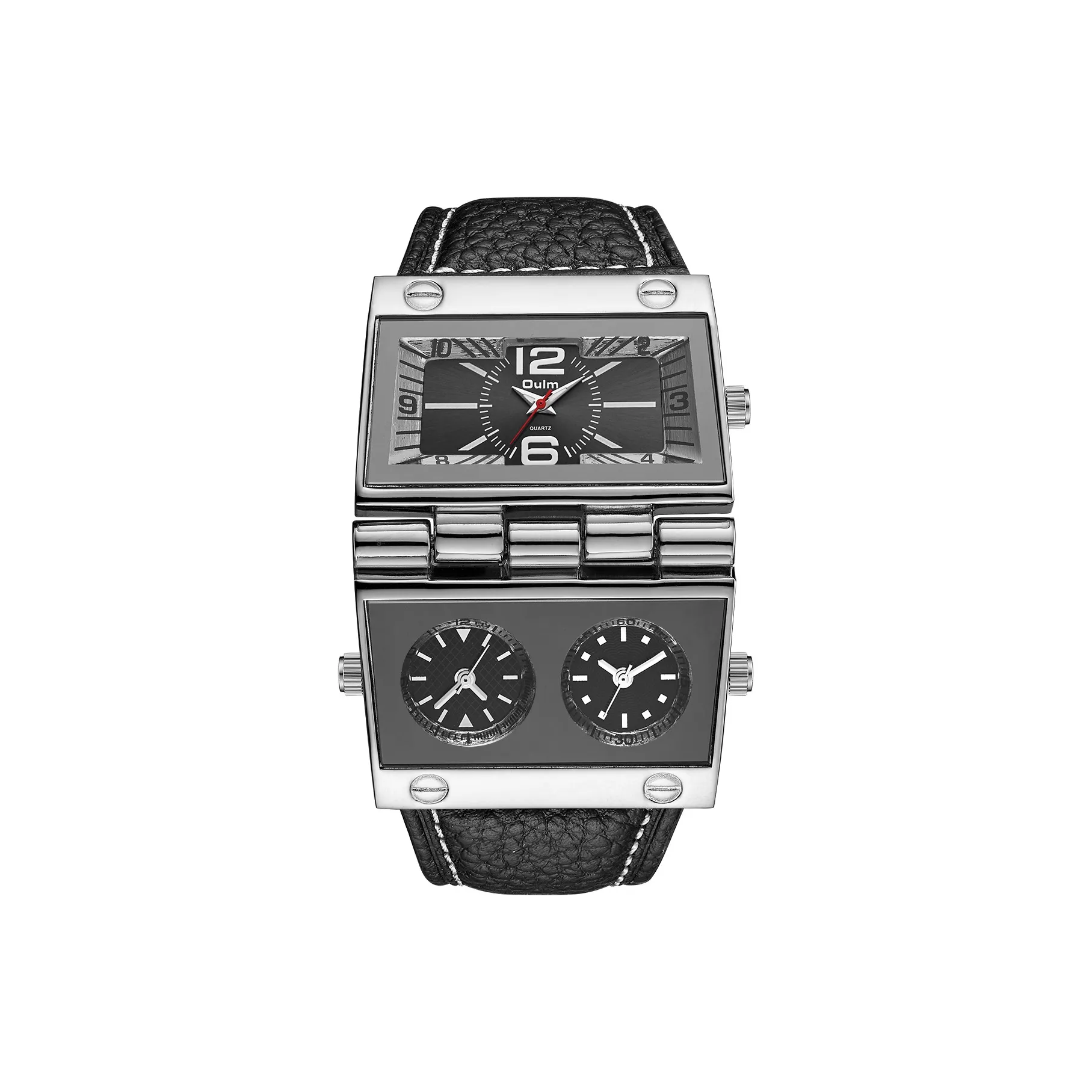 Oulm Кварцевый механизм Мужские часы 55мм*55мм*16мм Черный