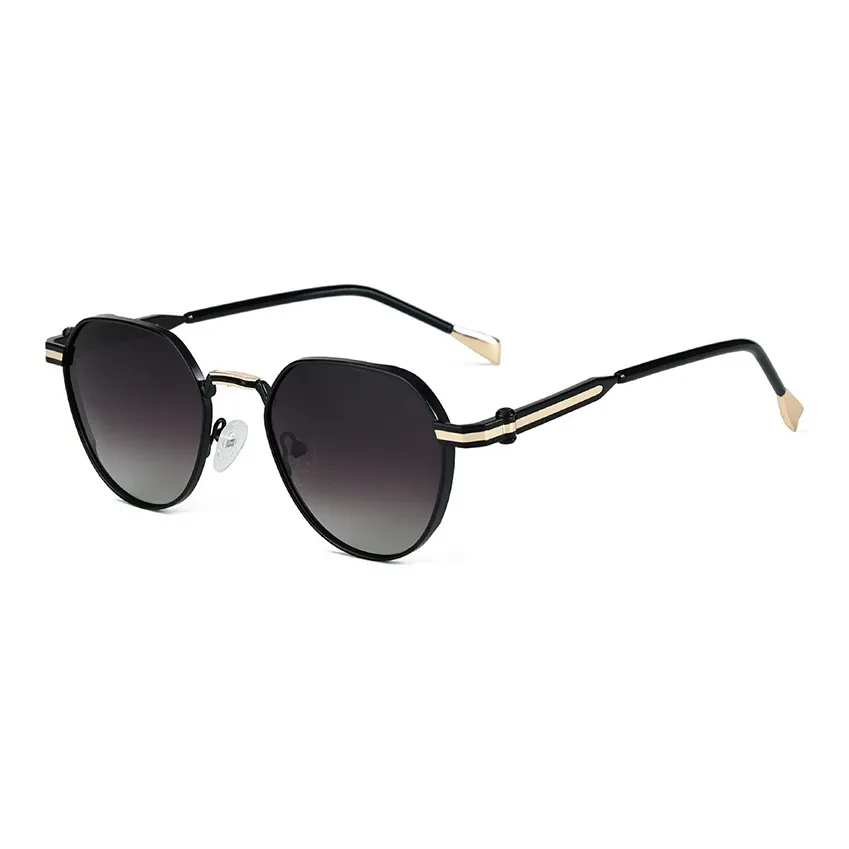 PRETTYALLUSION Metal Round Sunglasses Unisex
