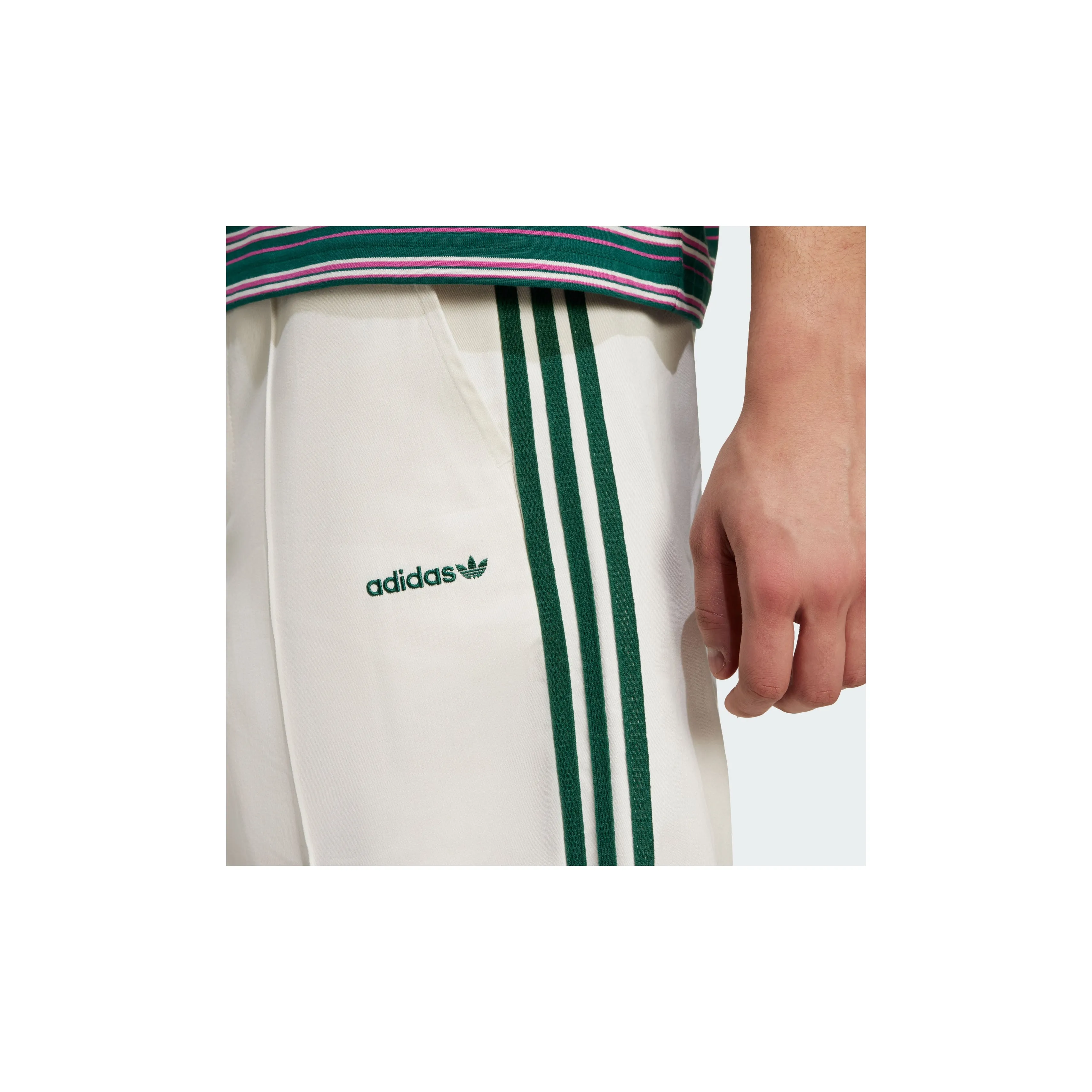 Adidas Originals '80s Loose Buttoned 3 Stripes 11 Inch Bermuda Shorts