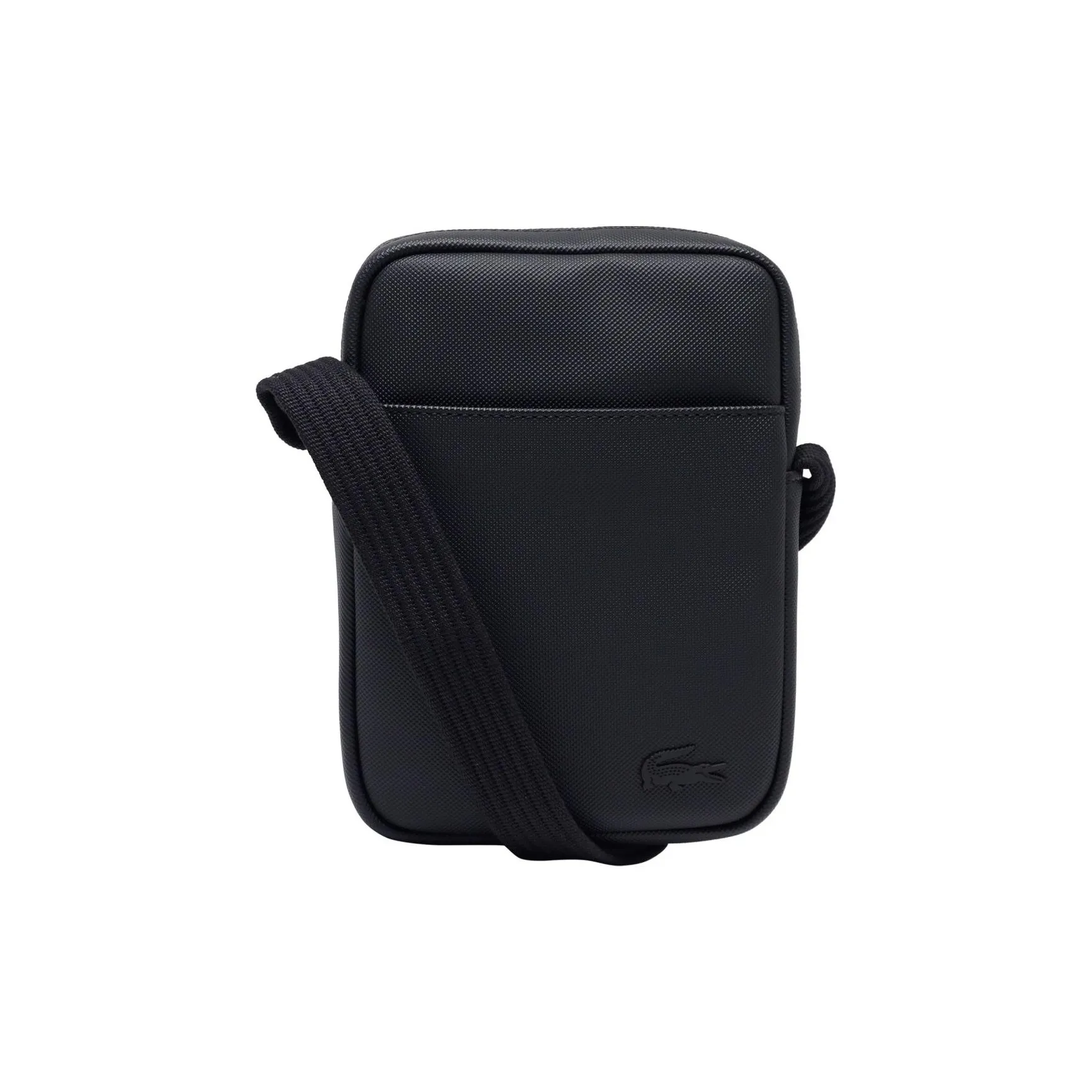 LACOSTE Polyurethane Shoulder Bag, Crossbody Bag Regular Men's Black
