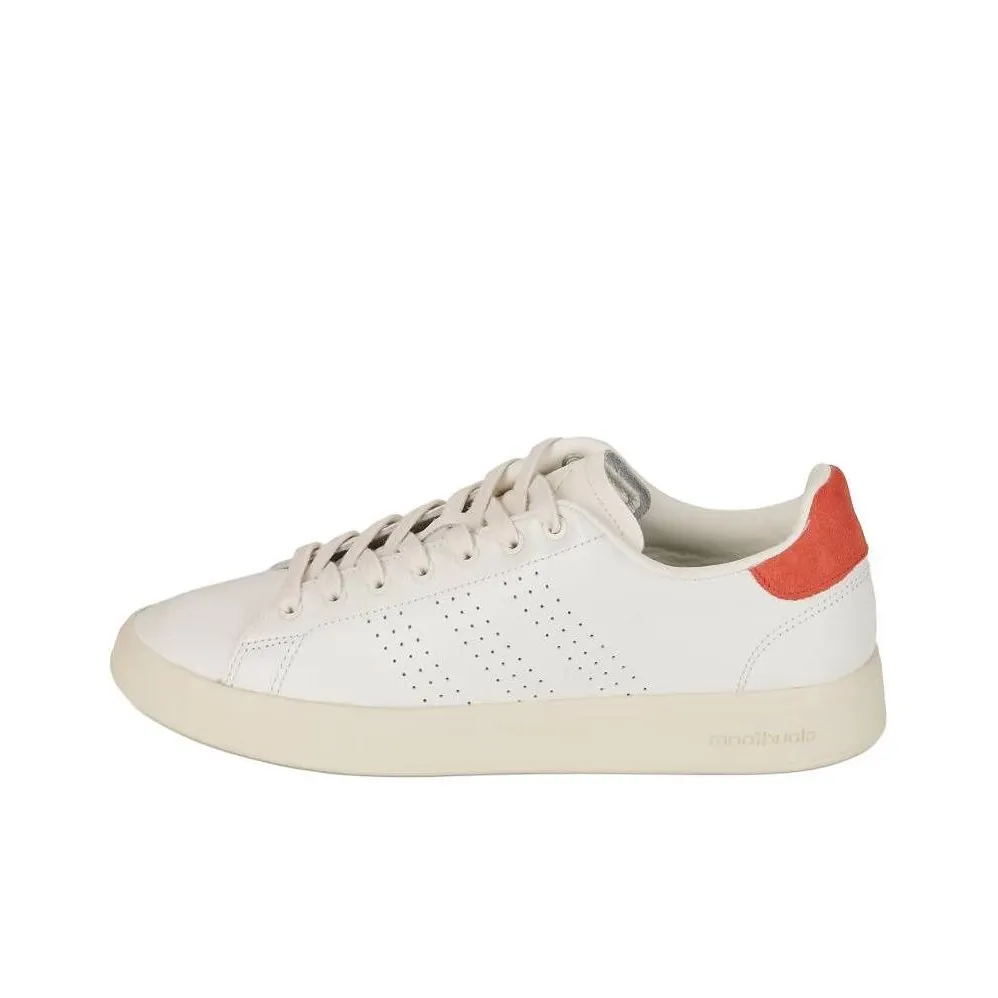 Adidas ADVANTAGE PREMIUM Durable Breathable Low Top Skateboard Shoes Men's White Orange