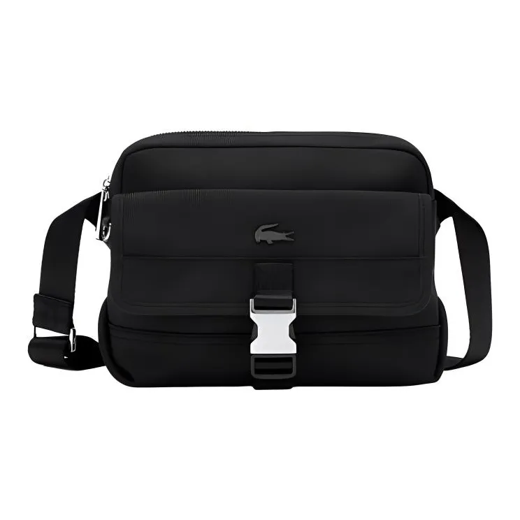 Сумка через плечо из ткани LACOSTE Collaboration стандартная мужская черная