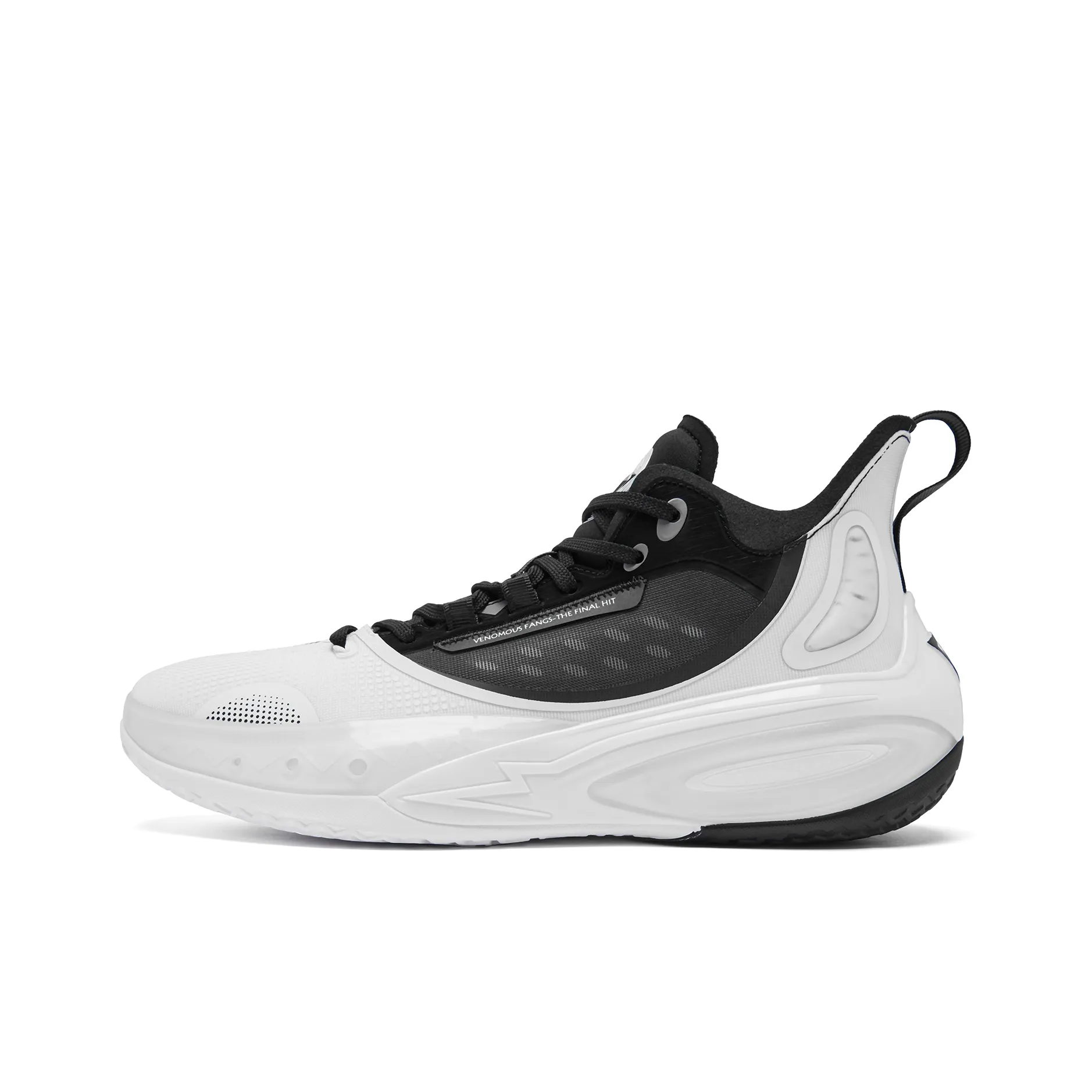 QIAODAN Venom Fang PRO 3,0 Тайцзи MID Топ Баскетбольные кроссовки Мужской Белый черный