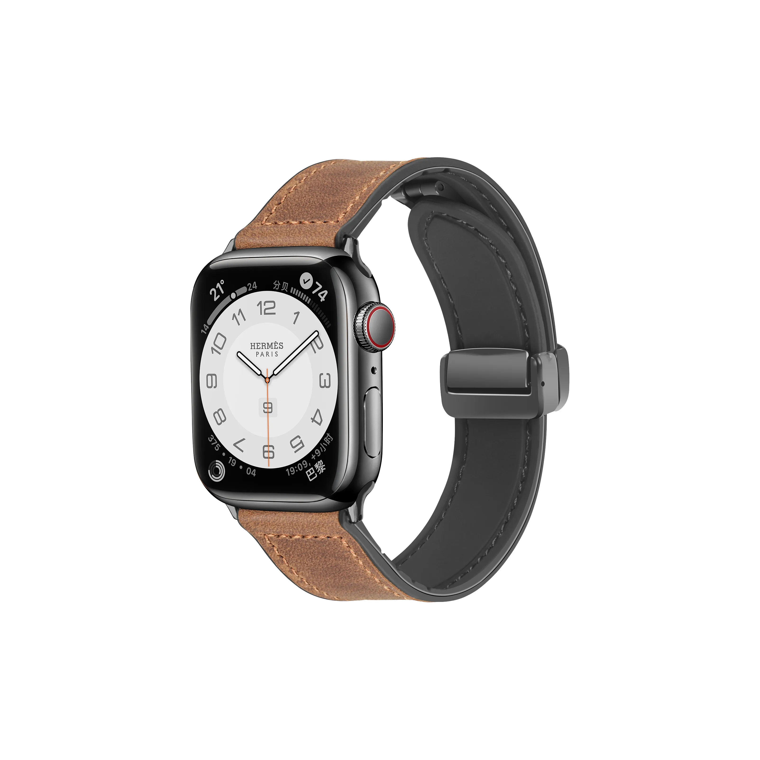 REXINTS Ремешок Apple Совместимость Натуральная кожа Материал 45 мм