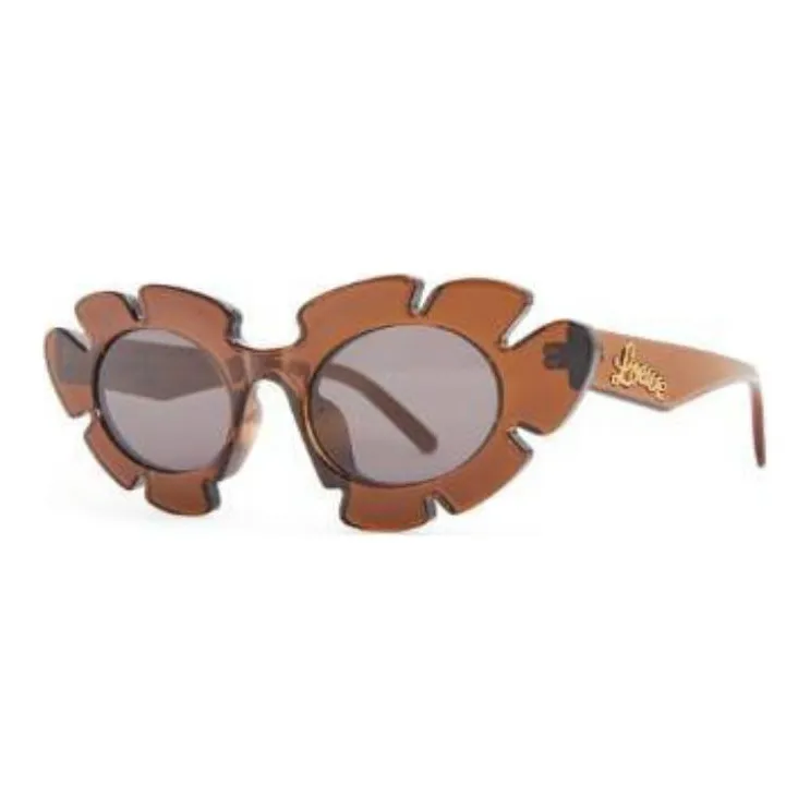 LOEWE Injection Molded Nylon Oval Sunglasses Unisex Brown