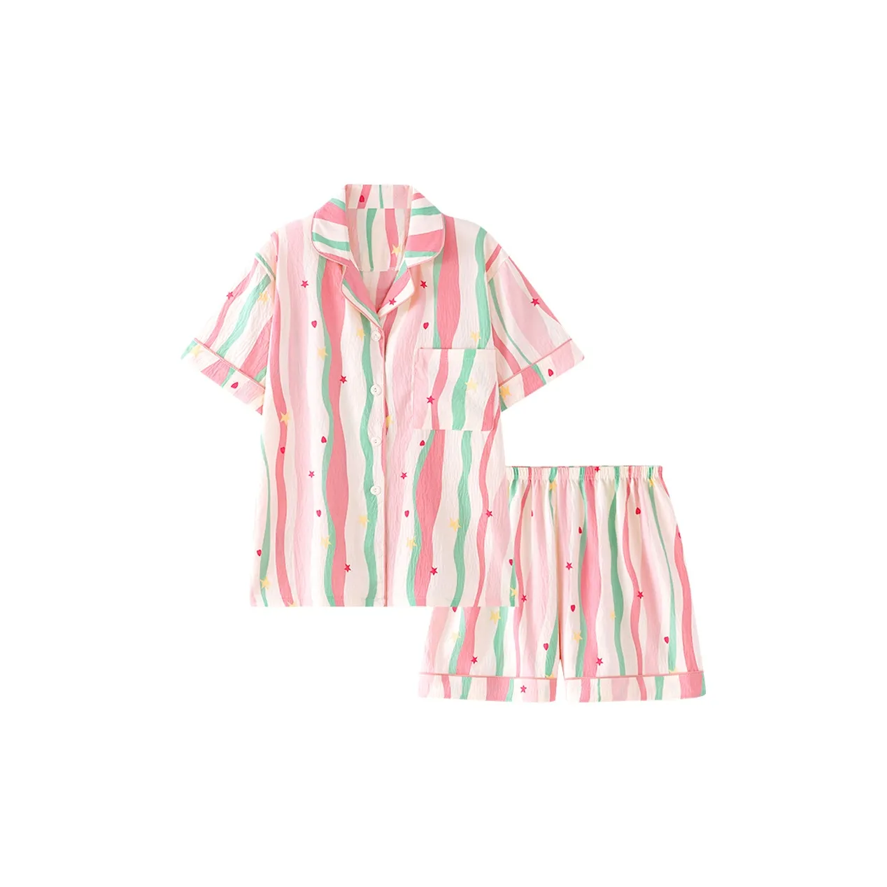 Qiao Ni Tong Pajama Set Women's Dopamine Dressing