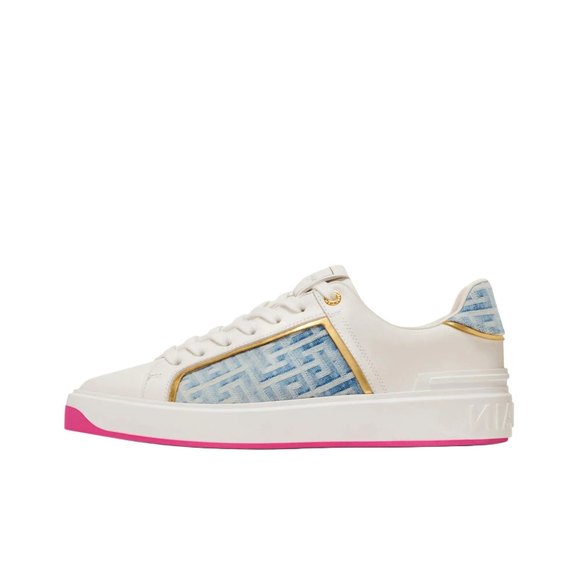 BALMAIN B Court Panelled Leather Sneakers Women's