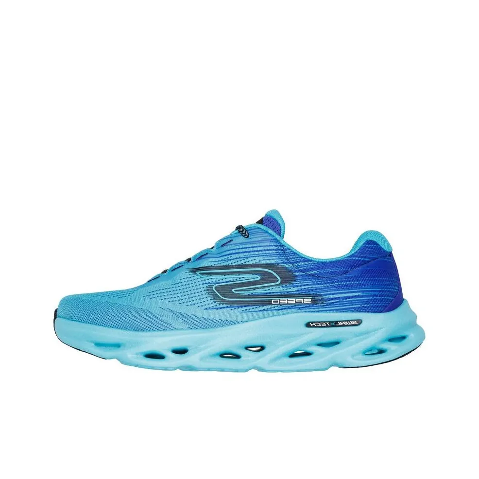 Skechers Go Run Speed Abrasion Resistant Low Top Casual Running Shoes Men's Blue