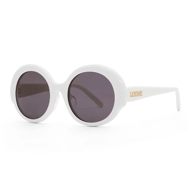 LOEWE Acetate Round Sunglasses Women's White
