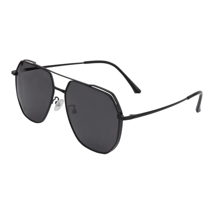 Gameking Stainless Steel Cupronickel Aviator Sunglasses Unisex Black Gray Color Silver Gray