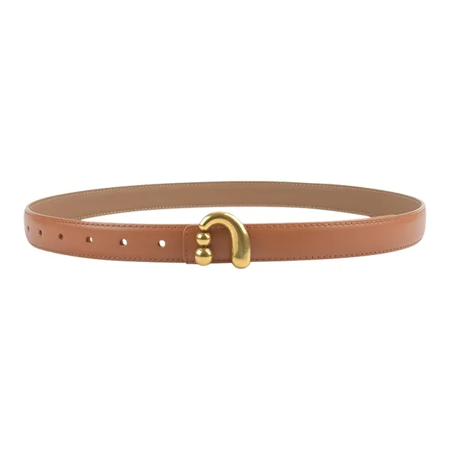 YUZHAOLIN Skirt Business Suit Jeans Versatile Minimalist Style Belt Leather Belts Women's