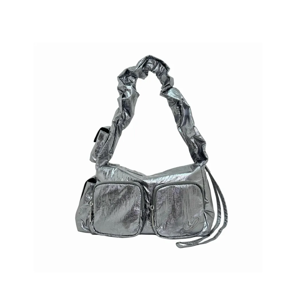 YOOLO Ткань Одно Плечо Сумка Женская Металлический Серебристый