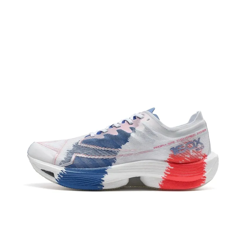 XTEP 160X 5.0 Running Shoes Men's Low Top Sunlight Blue/New White/Laser Red