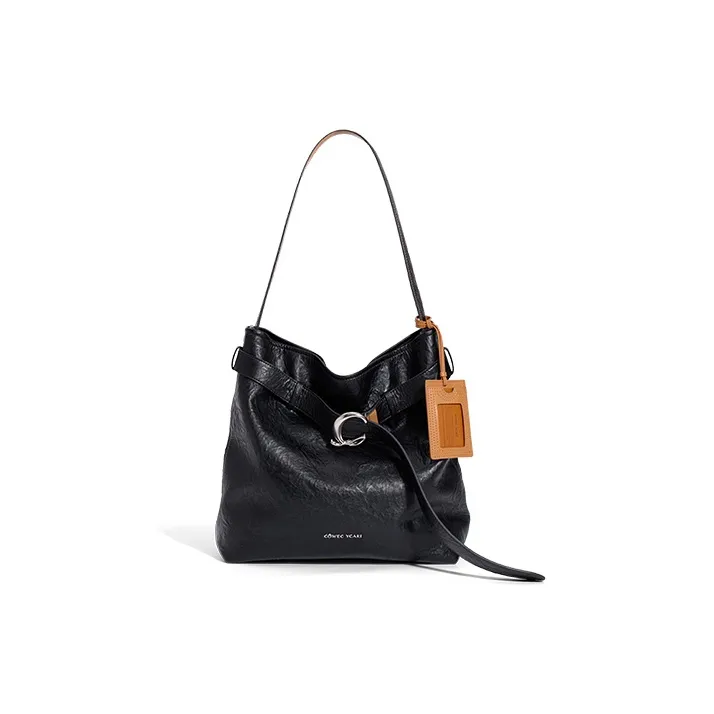 COWEC YCAKI Сумка через плечо из синтетической кожи Женская Черный Жаккард Деним Светло-синий Черный