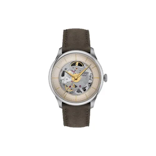 Tissot Автоматический Механический Movement Мужские Часы Tourelles Collection 39 мм Бежевые