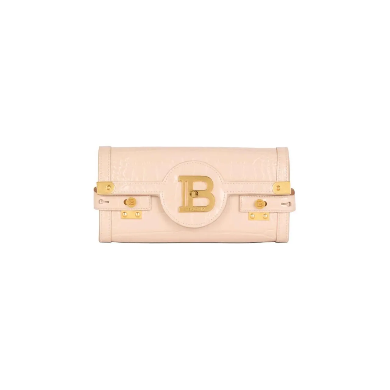 BALMAIN B Buzz Logo Plaque Clutch Bag