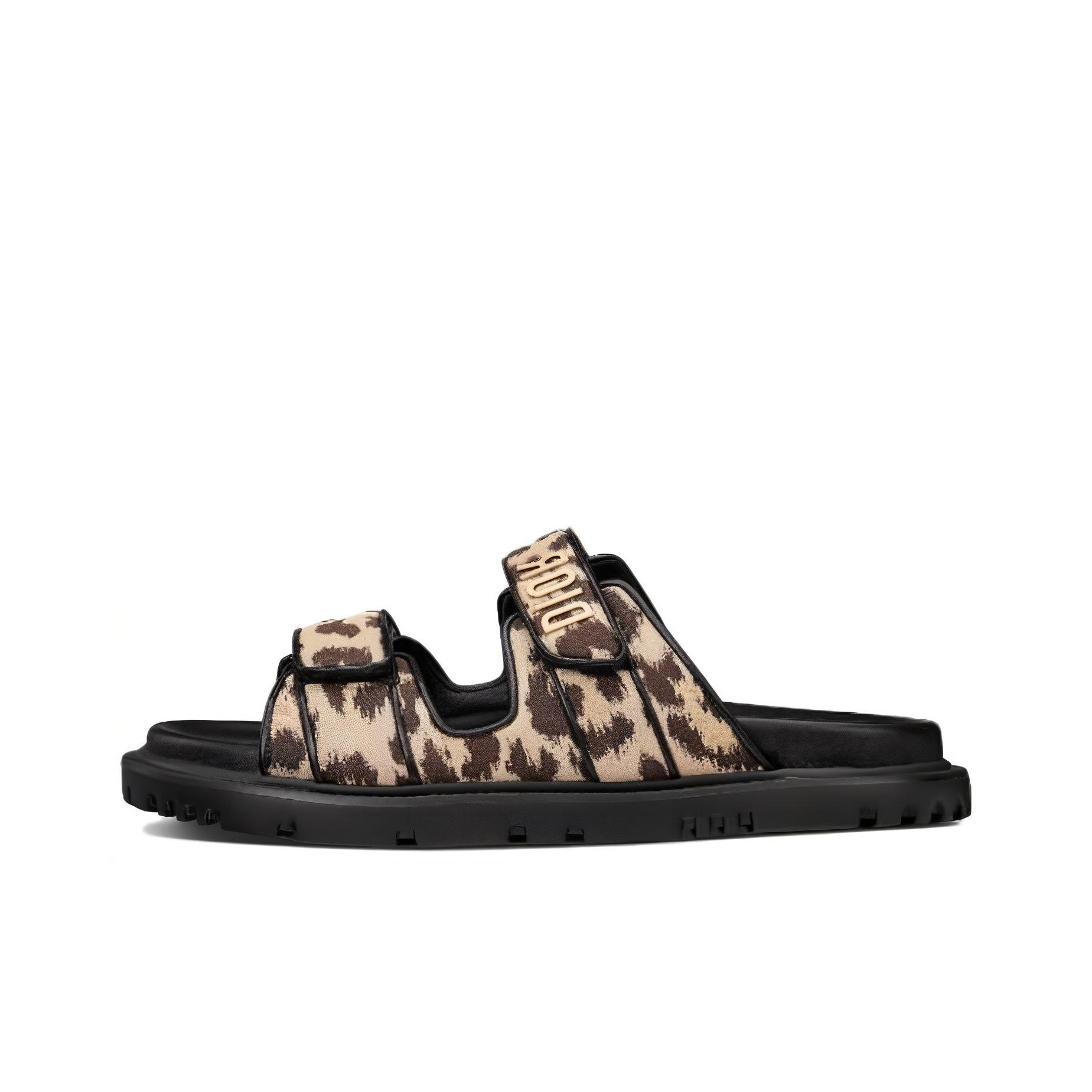 Dior｜SANDALS (KCO058OLF 10B) Dioract Platform Sandal Cotton Embroidered with Deep Blue