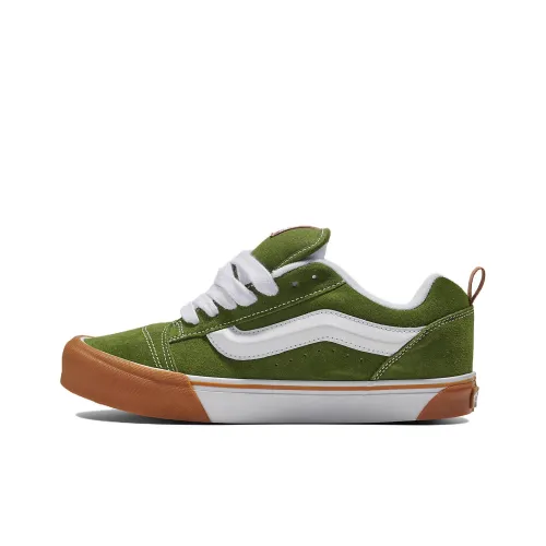 VANS Knu Skool Кроссовки для скейтбординга Низкие Зеленый Белый Коричневый Унисекс
