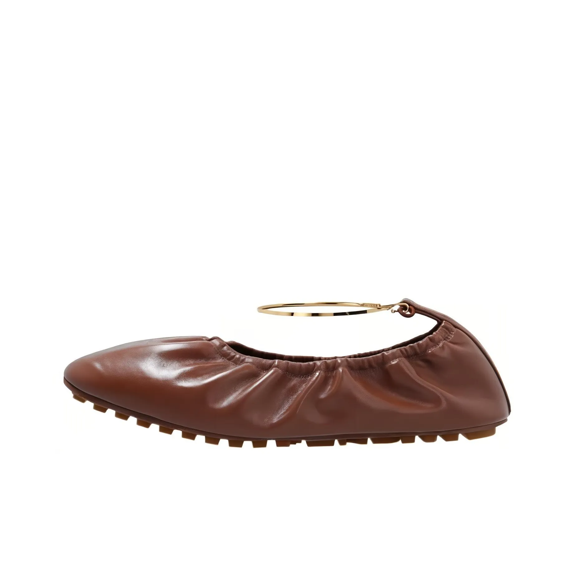 FENDI Ruched-Detail Ballerina Flats Women's
