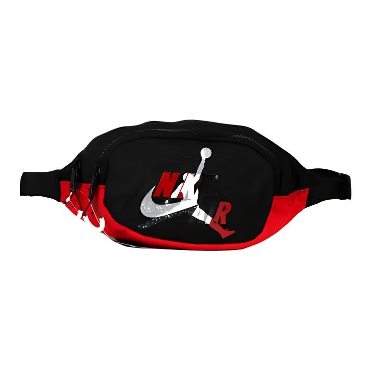 Джордан Полиэстер Sling Сумка Сумка через плечо Бананка Обычный Унисекс Красный Черный Многоцветный