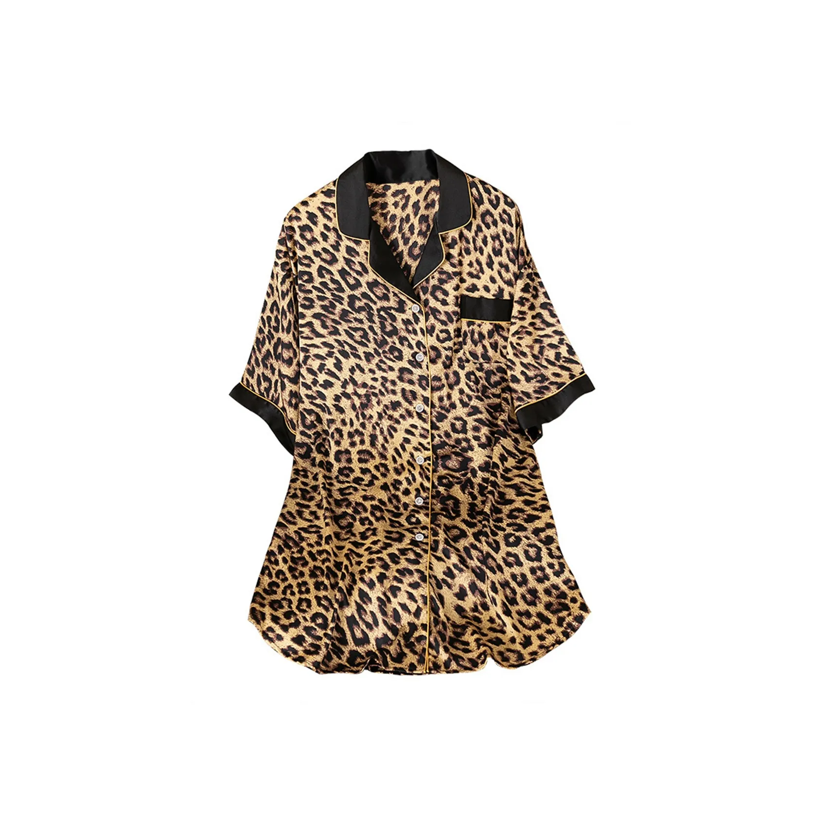 Flowers In Water Nightgown Women's Leopard Print
