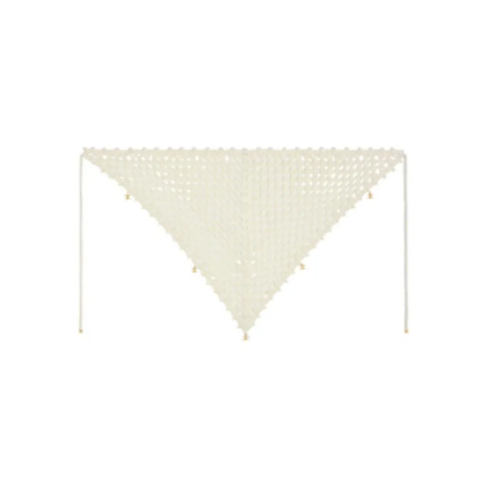 CELINE Triomphe Bandana In Crocheted Cotton