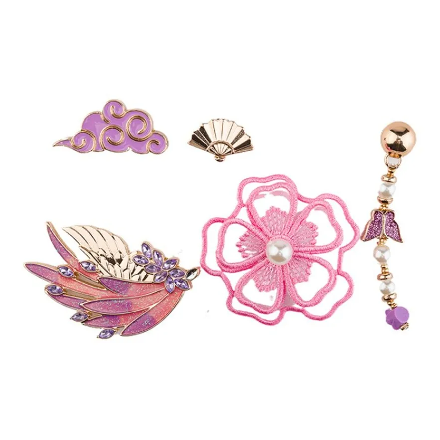 Crocs Цинковый сплав Акриловое волокно ABC Синтетическое волокно Обувь Цветочный дизайн Унисекс Розовый