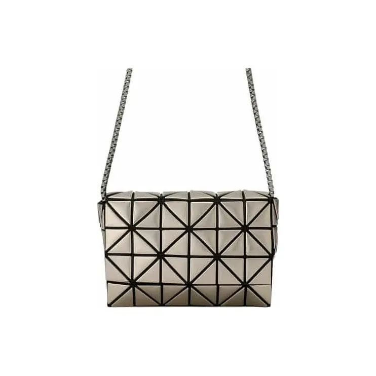 ISSEY MIYAKE PlatinumPLATINUM COFFRET Polyester Polyurethane Shoulder Bag Crossbody Bag Women's Bronze