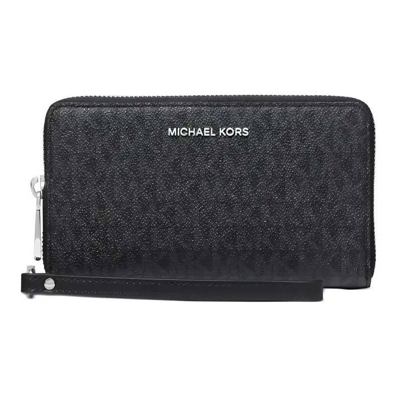 MICHAEL KORS Jet Set Travel Leather Wallet Tubas Women's Black