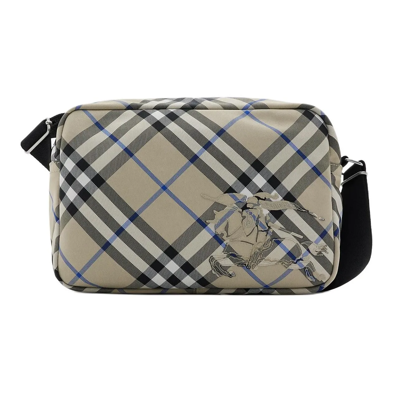 Burberry Plaid Woven Shoulder Bag Crossbody Bag Men's Moss Green