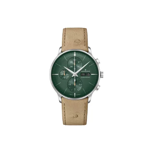 JUNGHANS Автоматический Механический Movement Мужские Meister Master Collection Часы 40,7 мм Зеленые