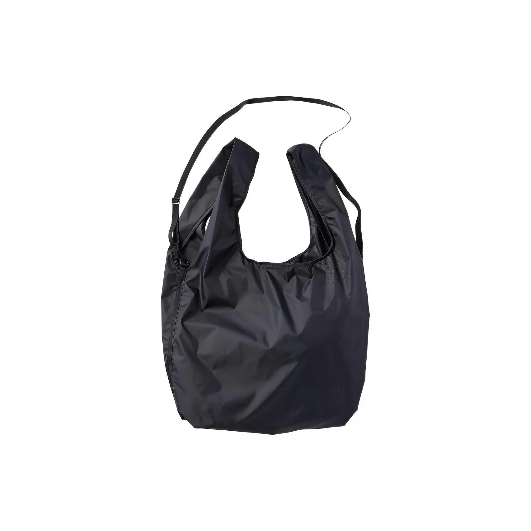 UNIQLO Polyamide Handbag, Shoulder Bag, Crossbody Bag Regular Unisex Black