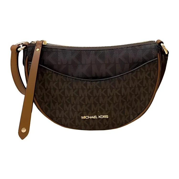 MICHAEL KORS Dover Cow Leather Crossbody Bag, Shoulder Bag Trumpets Women's Brown