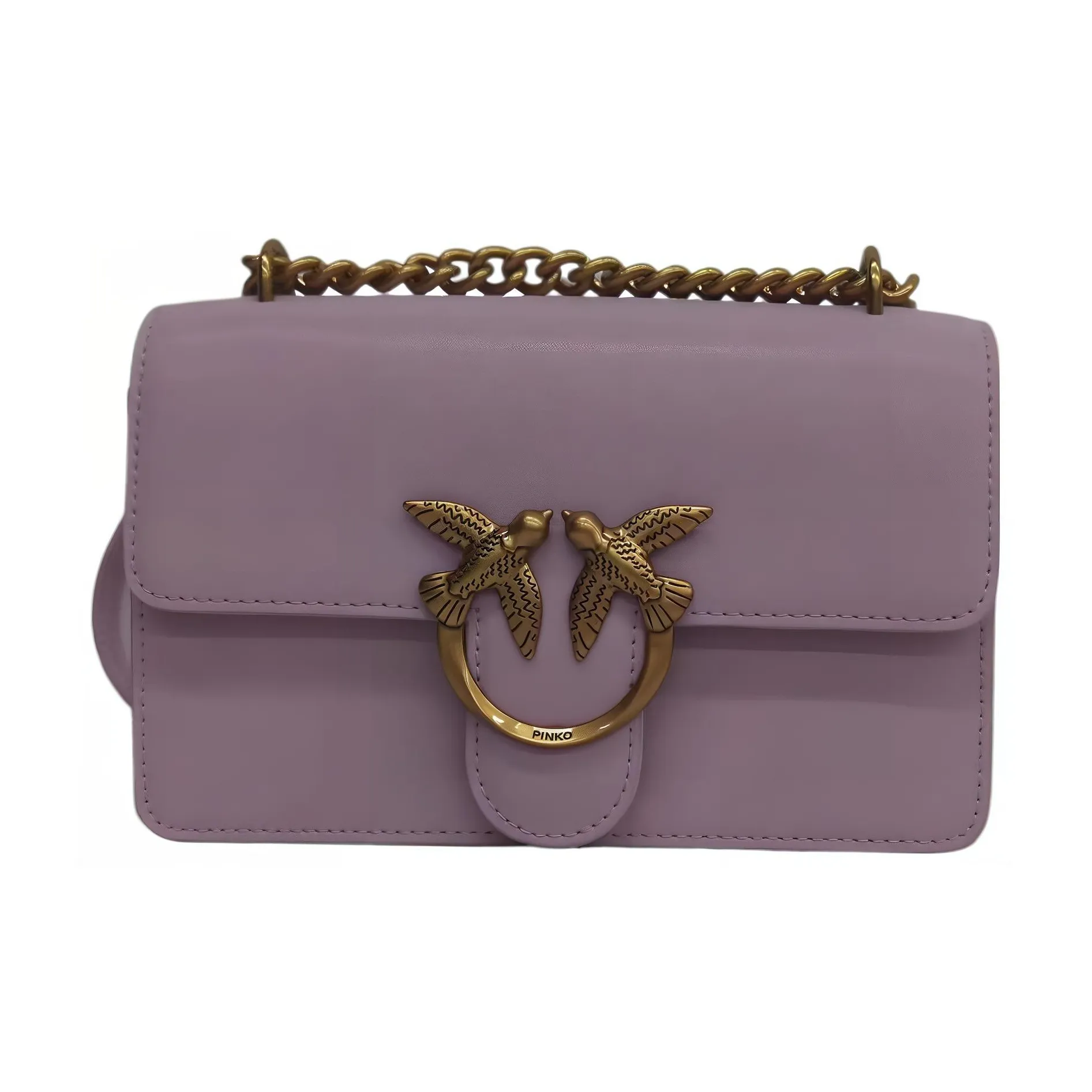 PINKO Кожа Swallow Сумка Bird Сумка Сумка через плечо Женская Таро Фиолетовый