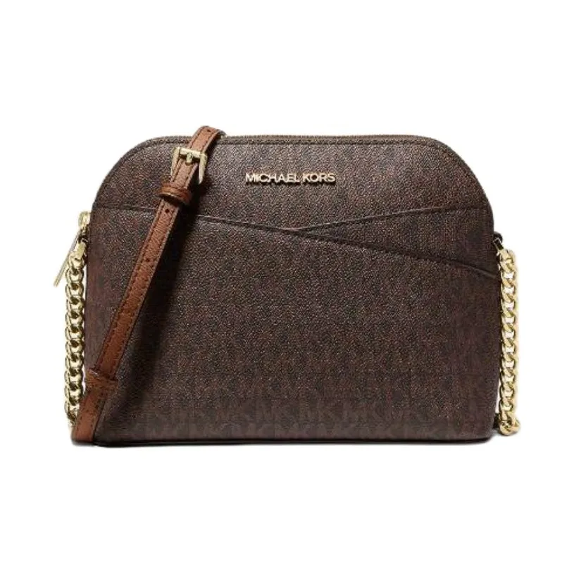 MICHAEL KORS Покрытие Холст Сумка через плечо Сумка на плечо Женская Коричневая