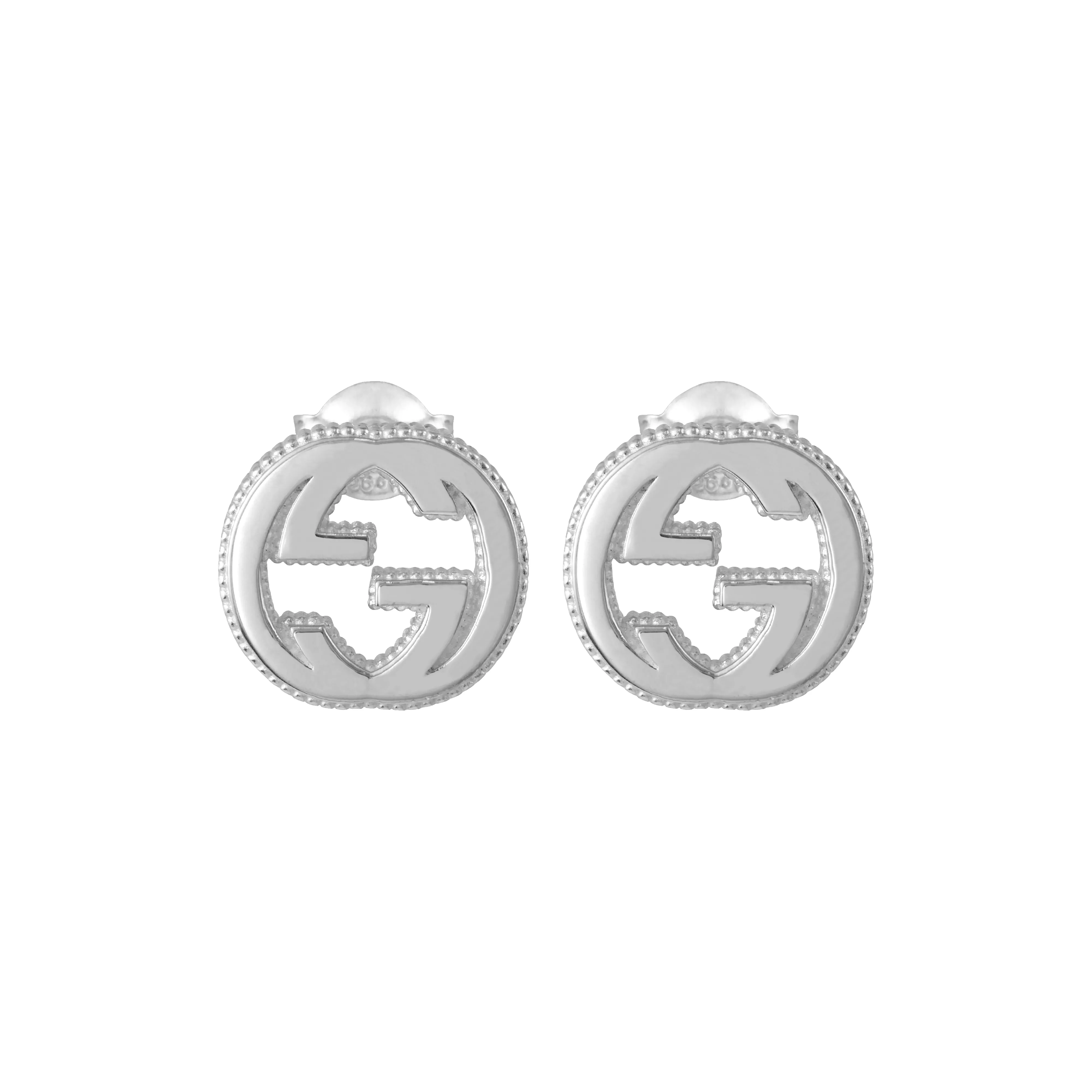 GUCCI Interlocking Stud Earrings Women's