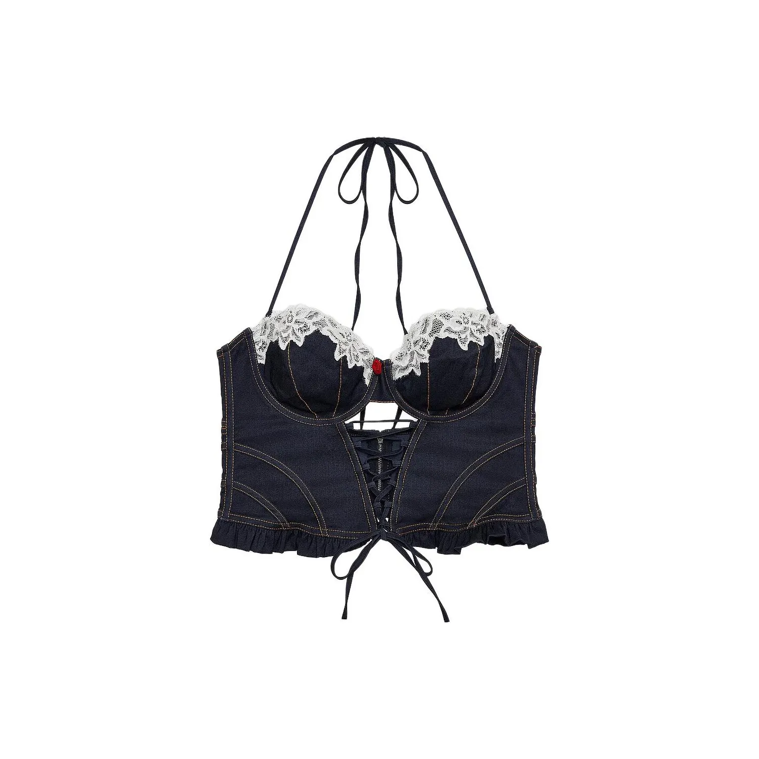 Victoria's Secret VICTORIA'S SECRET Радужка Бюстier Темно-синий Синий Корректирующее белье Женское Морской Синий