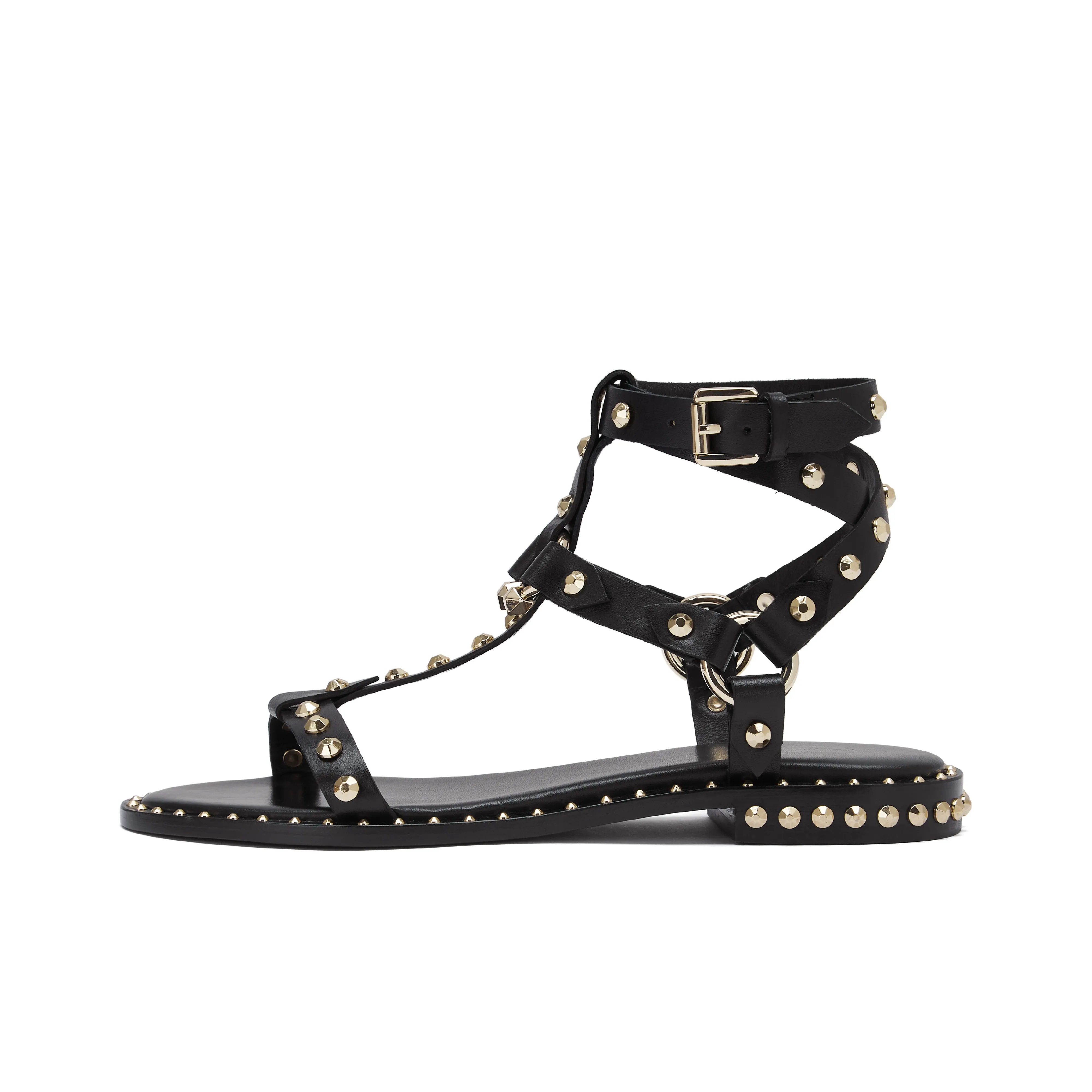 Пепельные сандалии в римском стиле из коллекции Pulp женские черные