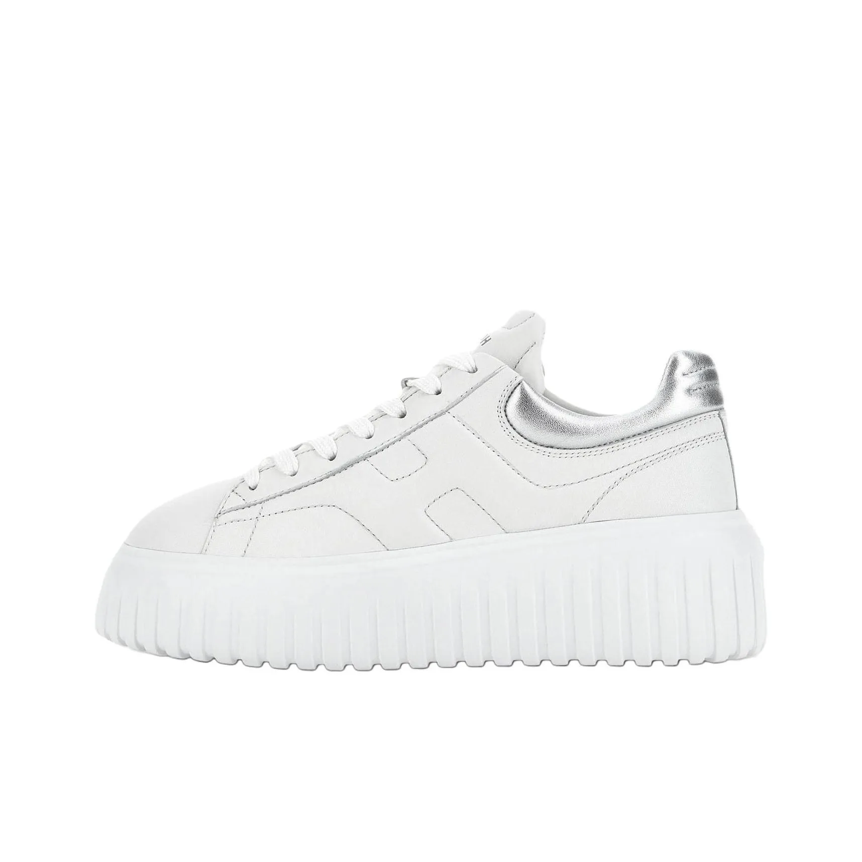 HOGAN H-Stripes Skateboard Shoes Women's Low-Top White
