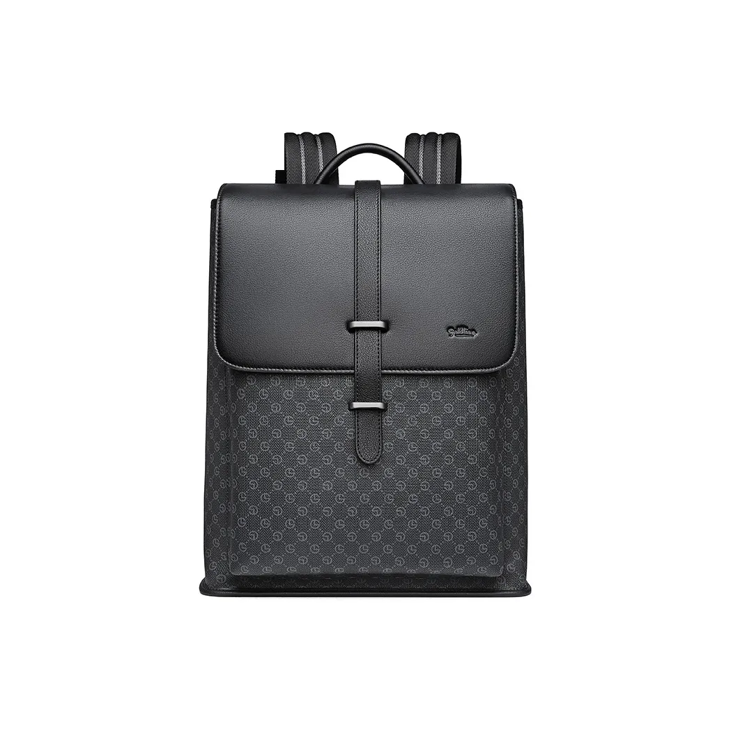 GOLDLION Рюкзак из искусственной кожи с коровьей кожей стандартный мужской черный