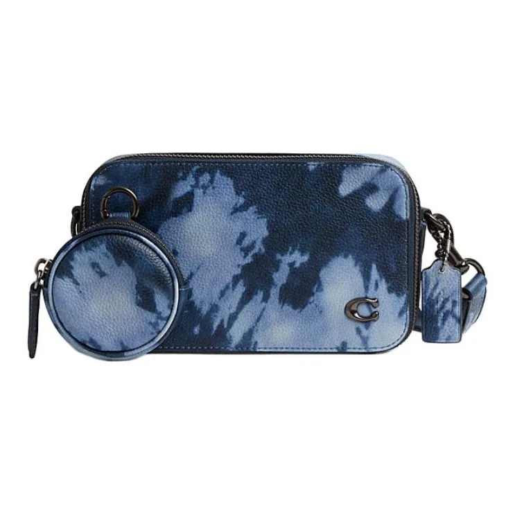 COACH Charter Pebbled Leather Shoulder Bag Crossbody Bag Mini Men's Midnight Navy