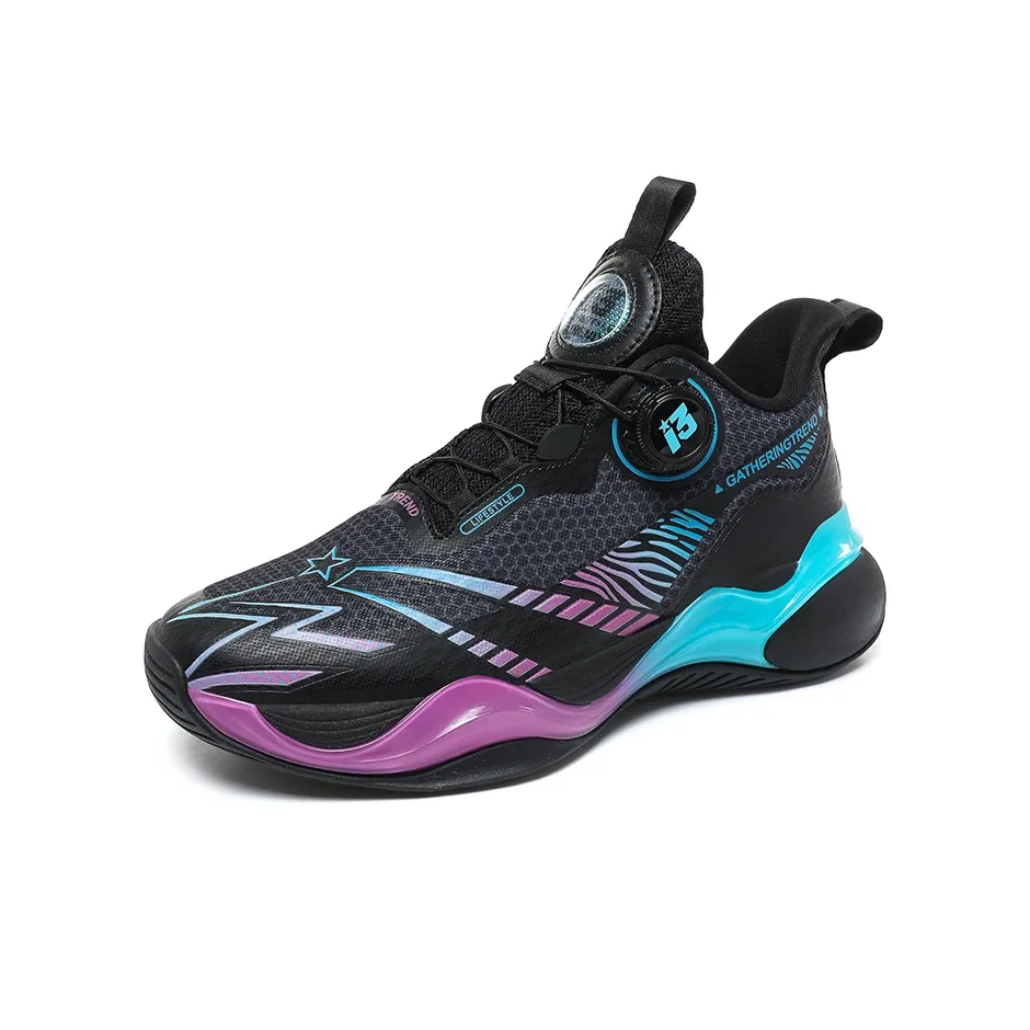 IVERSON Anti-Slip Wear-Resistant Low-Top Basketball Shoes Unisex Agate Black