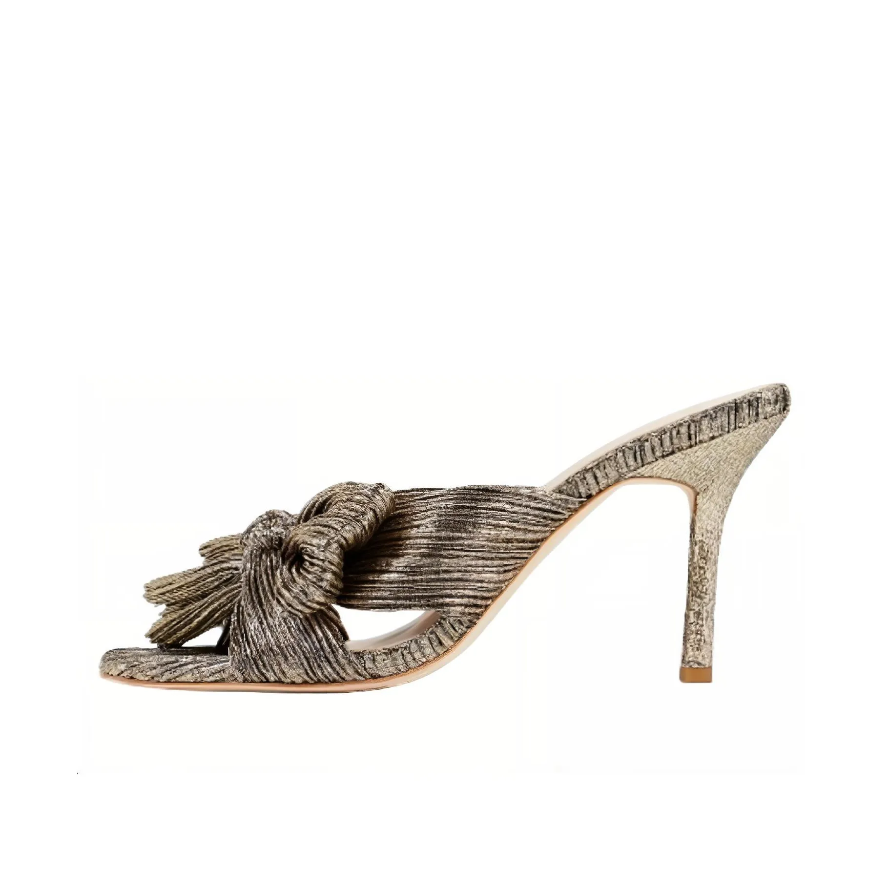 Loeffler Randall Slide Slippers Women's Black Gold