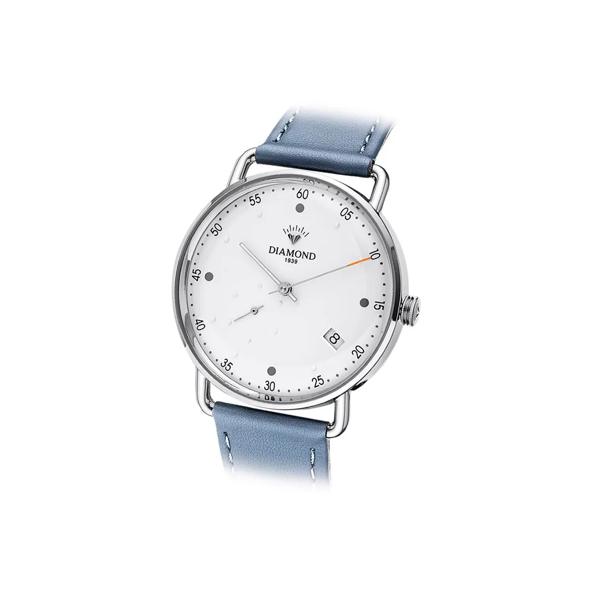 Diamond Automatic/Manual Mechanical Movement Watch Unisex White Dial