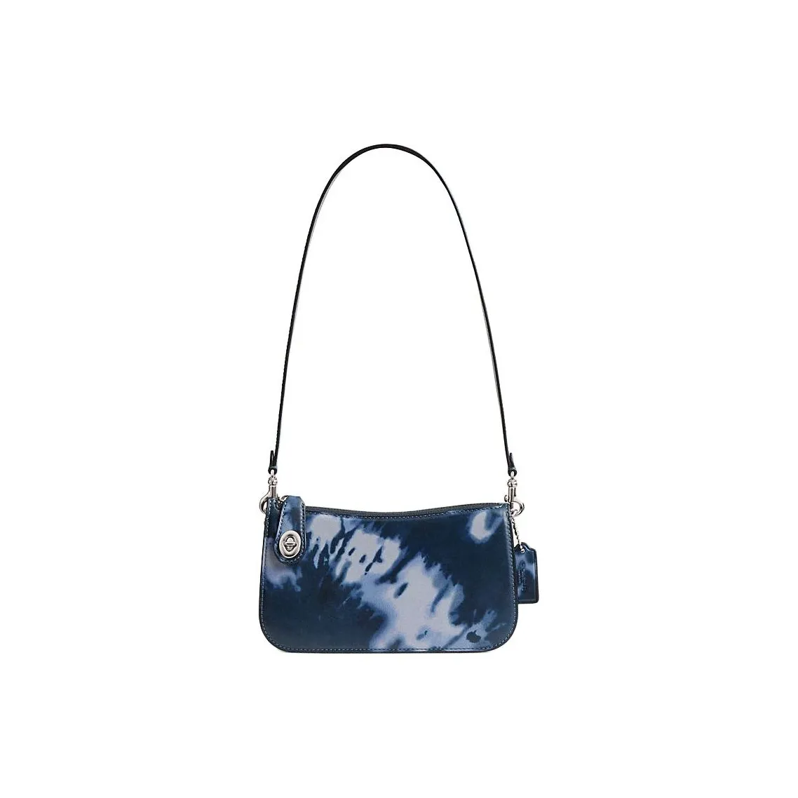 COACH Penn Smooth Leather Handbag Shoulder Bag Women's Midnight Marine Blue