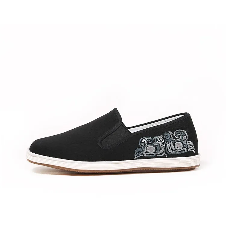 Old Meihua Anti Slip Wear Resistant Low Top Canvas Shoes Men's Black