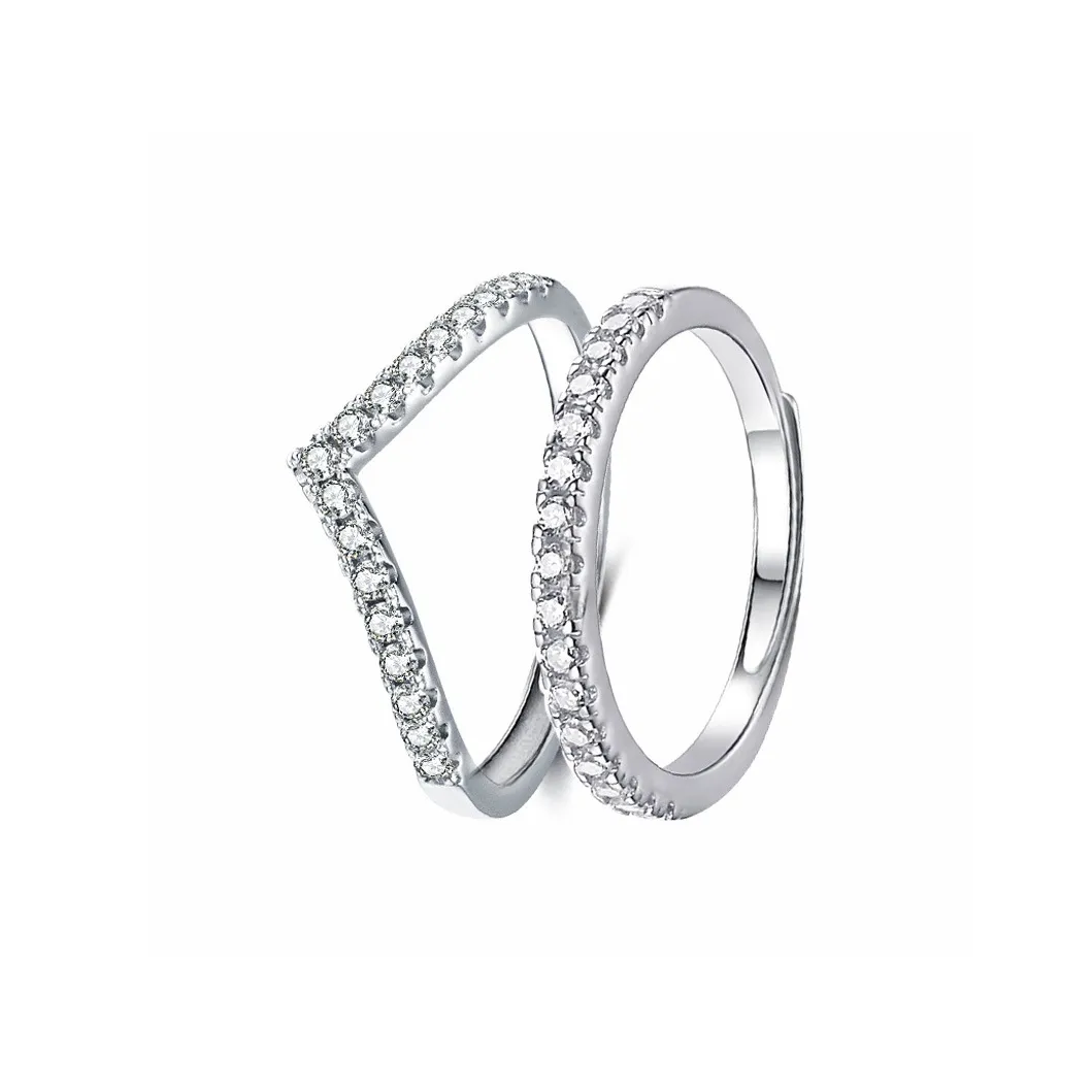 CARAT'S DIARY Серебряное кольцо Парные кольца Girlfriend Признание в любви Подарочный набор Gift Box Set Унисекс