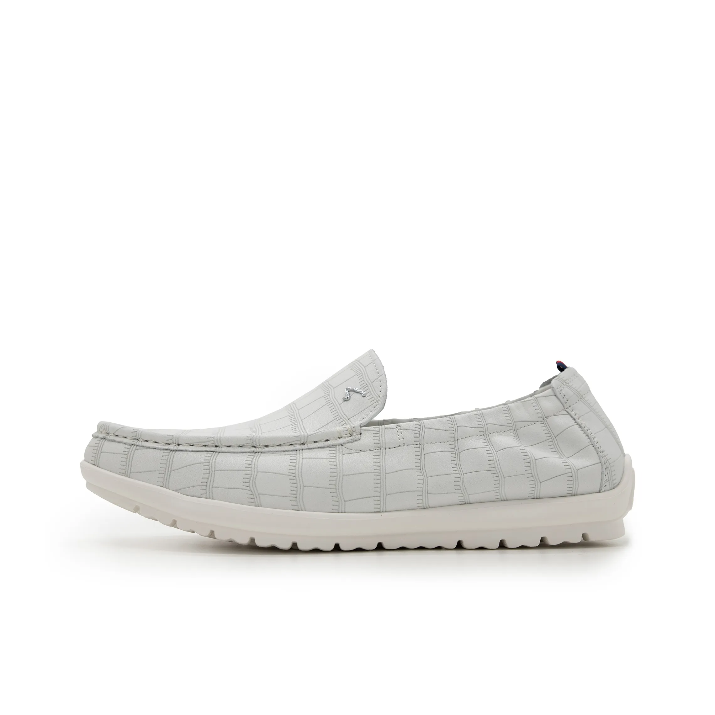 Satchi Gommino Loafers, Loafers, Slip on Men's White