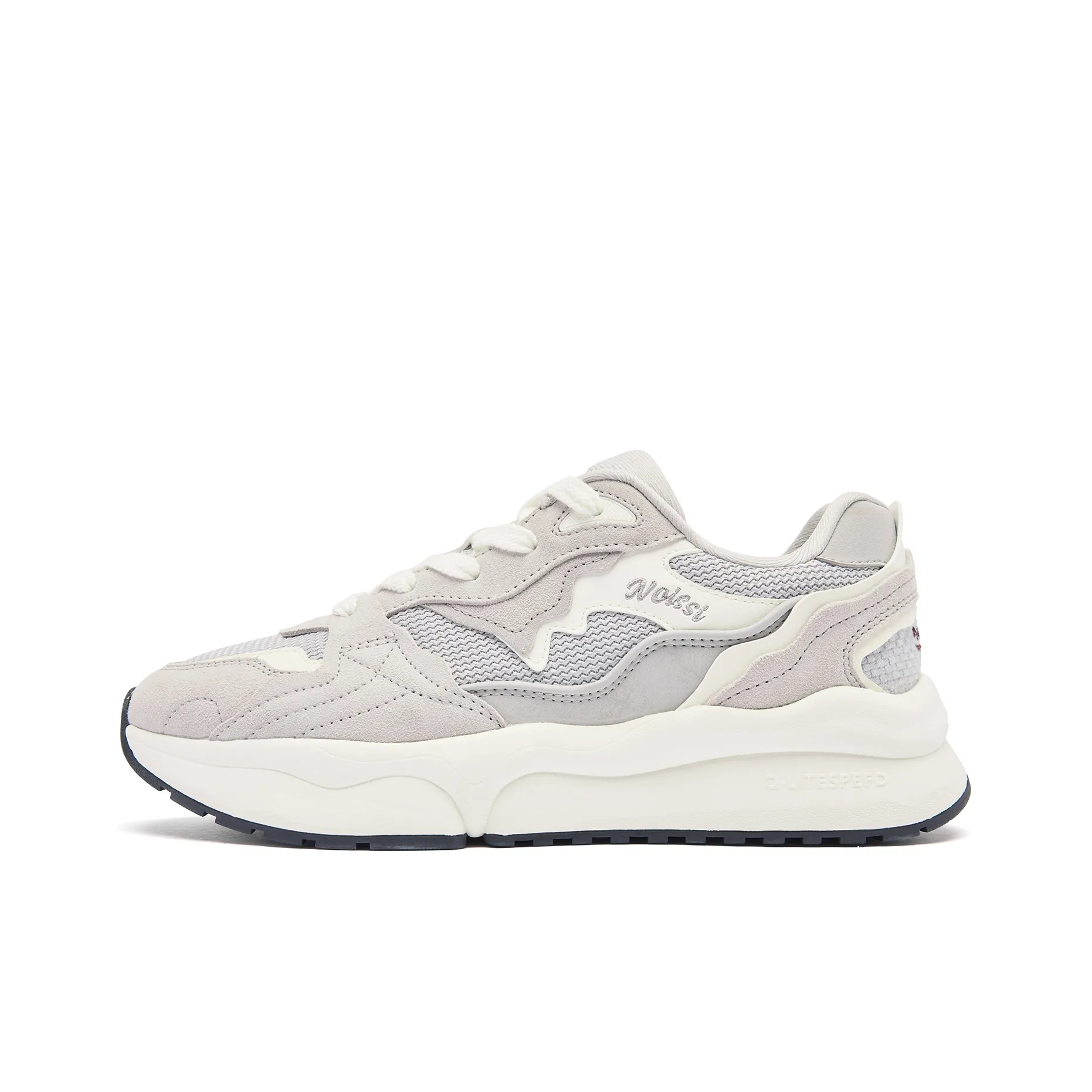 QIAODAN Revival 3.0 Wear resistant And Lightweight Low Top Casual Shoes Women's Mist Gray Ivory