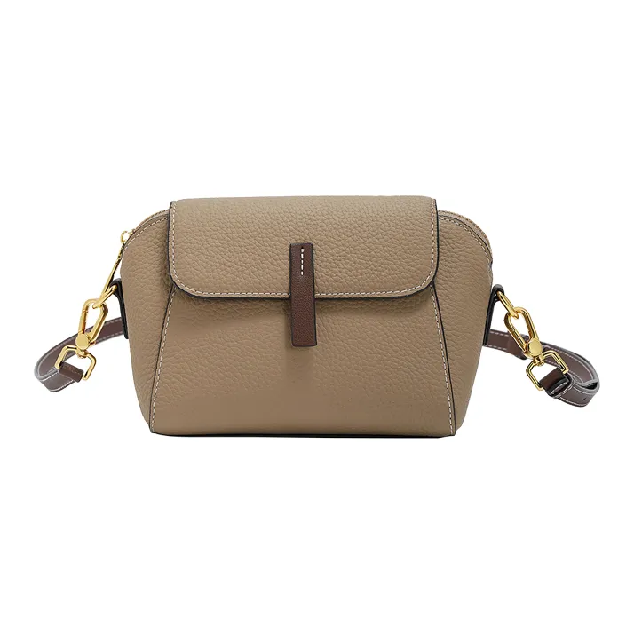 Marino Orlandi Top Grain Cow Leather Shoulder Bag, Crossbody Bag Regular Women's Gray/Black